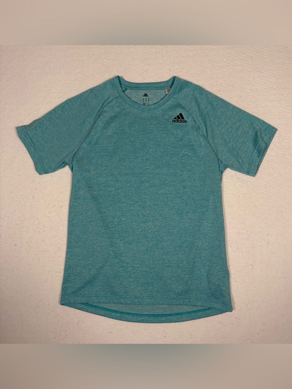 adidas Men's Climate Athletic Short Sleeve Tee Shirt Light Blue, Small #T0152